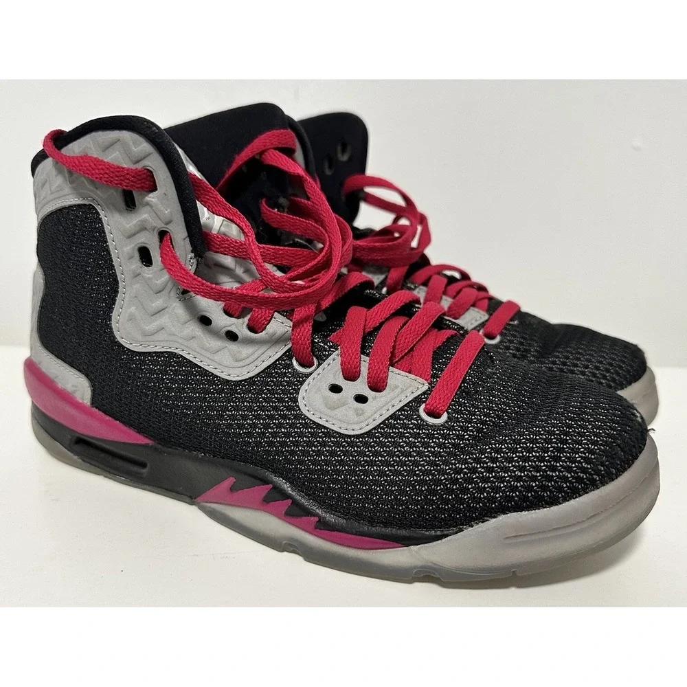 Nike Air Jordan Sneakers 4.5Y Black Pink Spike Forty GG‎ #811121-009 Shoe